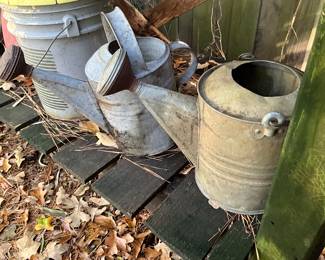 Outside around man cave in back yard 