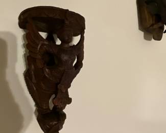 Wall hanging on living room wall 