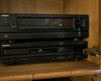 Electronics in Caninet in sunroom 