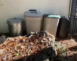 Outside around man cave in back yard 