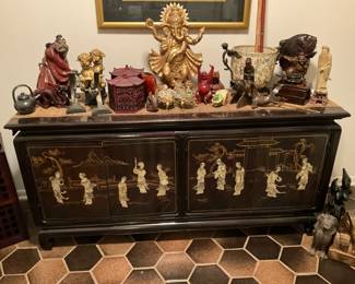 Love this chest in entry foyer