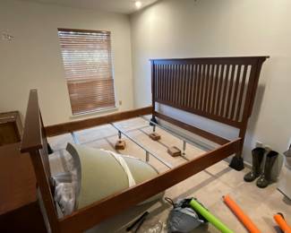 Another view of king bed frame