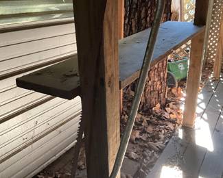 Outside around man cave in back yard 