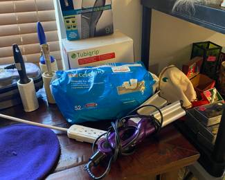 Miscellaneous on top of cabinet