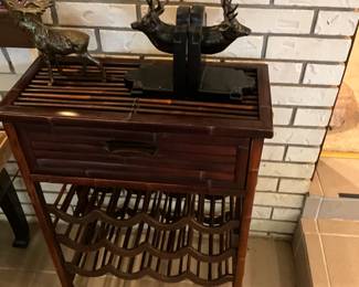Wine table in sunroom 