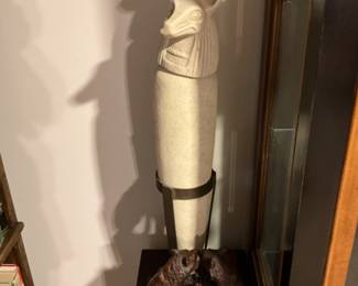 3 piece sculpture in living room