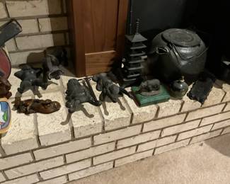 More items on fireplace in family room 