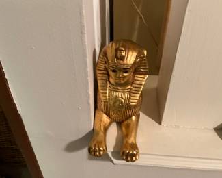 In hallway on divider 