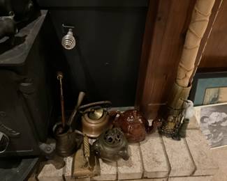 Mantle items in family room