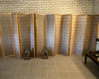 Lovely rice paper insert screen in sunroom