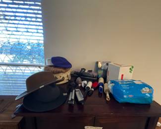 Miscellaneous items on chest