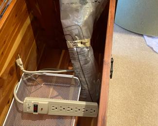 Inside of cedar chest items