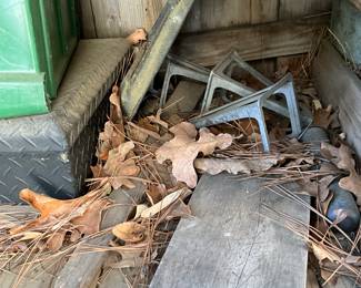 Outside around man cave in back yard 