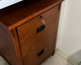 Locking wooden gold cabinet 