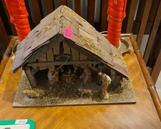 Vintage Nativity - bamboo chest