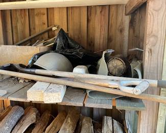 Outside around man cave in back yard 