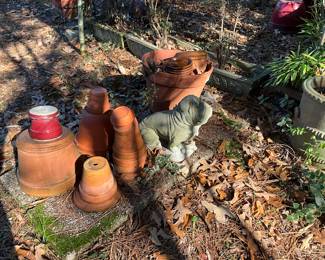 Outside around man cave in back yard 