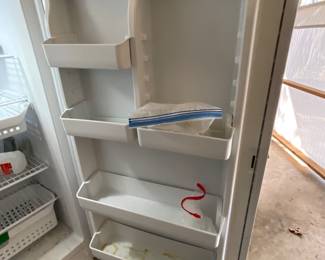 Inside door storage of freezer 