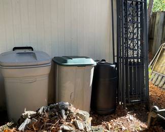 Outside around man cave in back yard 