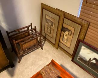Magazine rack in bamboo - very nice