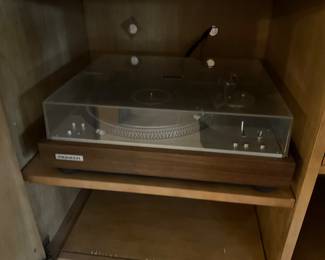 Pioneer turntable in cabinet 