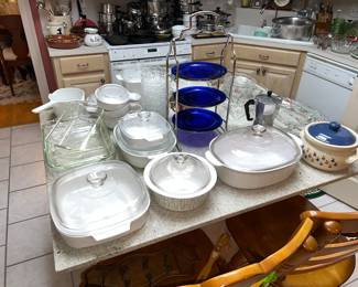 corning ware, pyrex, ect