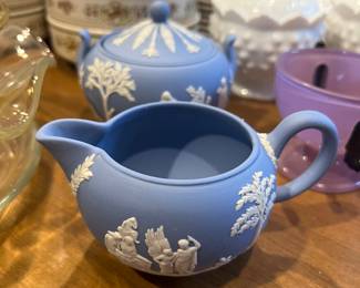 Wedgewood Jasperware Creamer & Sugar Cups 