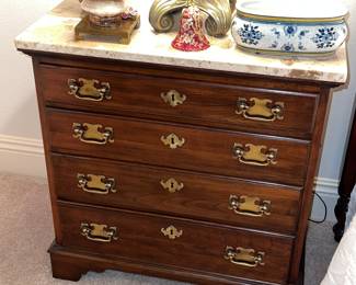 Solid wood Marble night stand