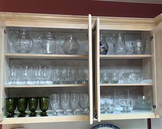 Dining glasses, Glass Pitchers, Ect