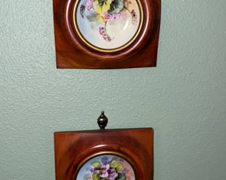 Weisley Studios Vintage handpainted china Plaque’s
