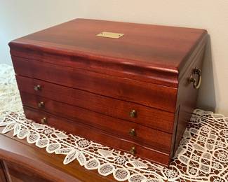 Large Solid wood jewelry box