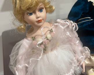 A few porcelain dolls