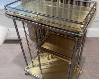 Beautiful breasts and chrome cart