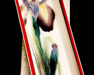 Enamel iris vanity tray