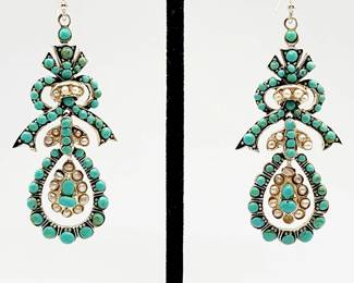 Sterling silver & turquoise earrings 