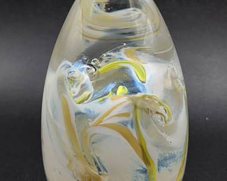 Signed art glass Paperweight 