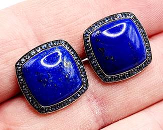 Gem grade Lapis cufflinks 
