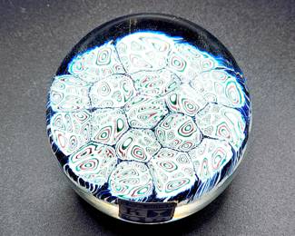 Unusual large glass paperweight 