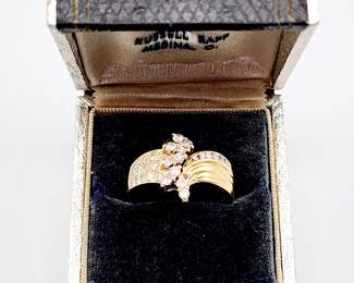 14k gold & diamond wrap ring