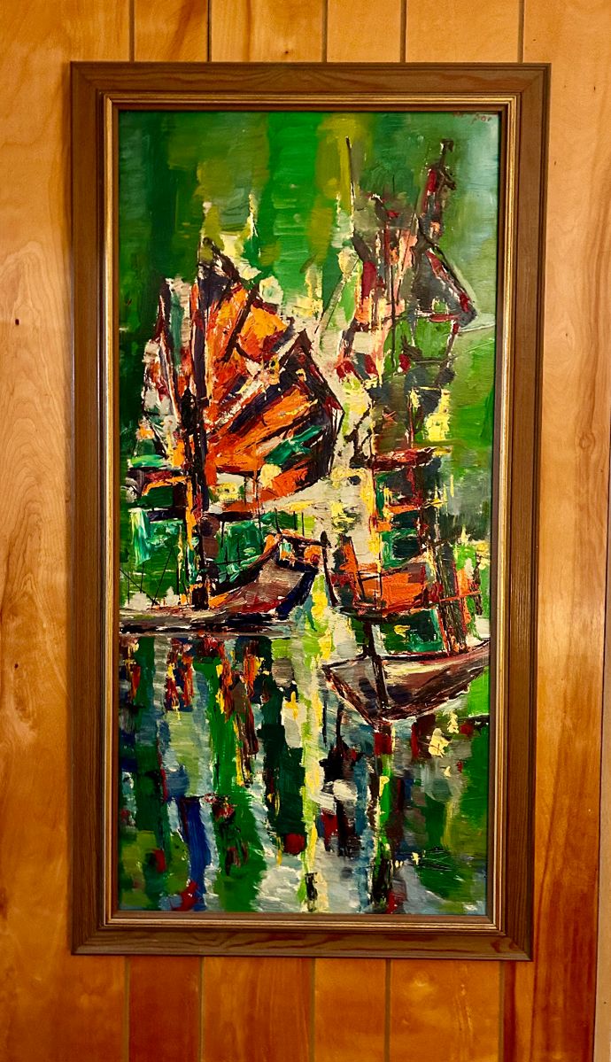 Hsiao-Hsia Tsai Hobbs oil painting early 1960’s SOLD!