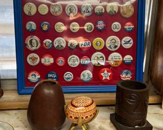 Antique and vintage political button collection 