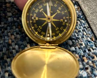 WWII Brass Military Compass
