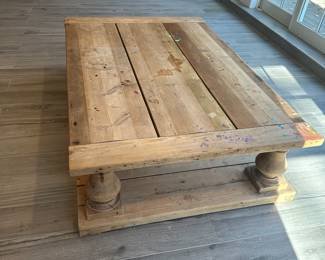 COUNTRY MODERN WOOD PLANT STYLECOFFEE TABLE