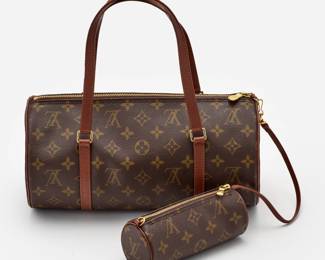 40. Louis Vuitton Monogram ‘Papillon 30’ Hand Bag w/ Papillon Pouch