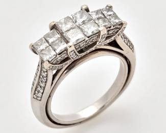109. Diamond 14k White Gold Ring, 1.76 ctw, by Camelot