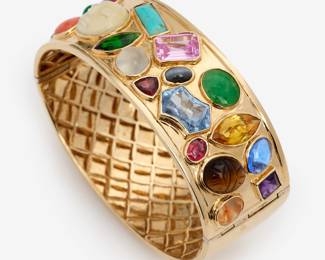 4. 14k Meierotto Multi - Gemstone Confetti Cuff