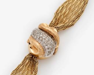 182.  Swiss 14k Diamond Covered Angelus Watch