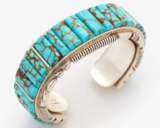 145. Fine Turquoise Sterling Cuff