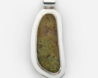 233. Sterling Pendant Featuring a Quartz Aggregate Stone
