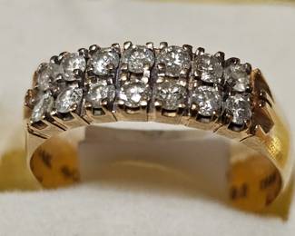 14kt Gold and Diamond Ring size 6